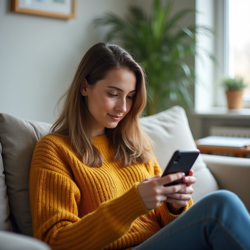 Tânăr angajat care își verifică bugetul lunar pe telefon